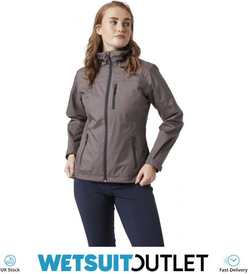 2021 Helly Hansen Womens Crew Midlayer Jacket 30317 Sparrow Grey Sailing Watersports Outlet